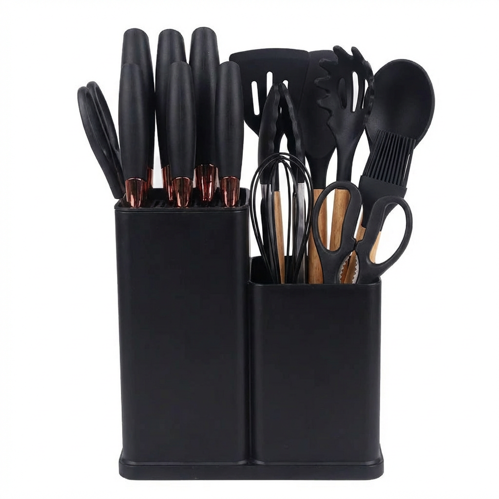 Conjunto Utensílios Cozinha 19 Peças Silicone Anti-aderente