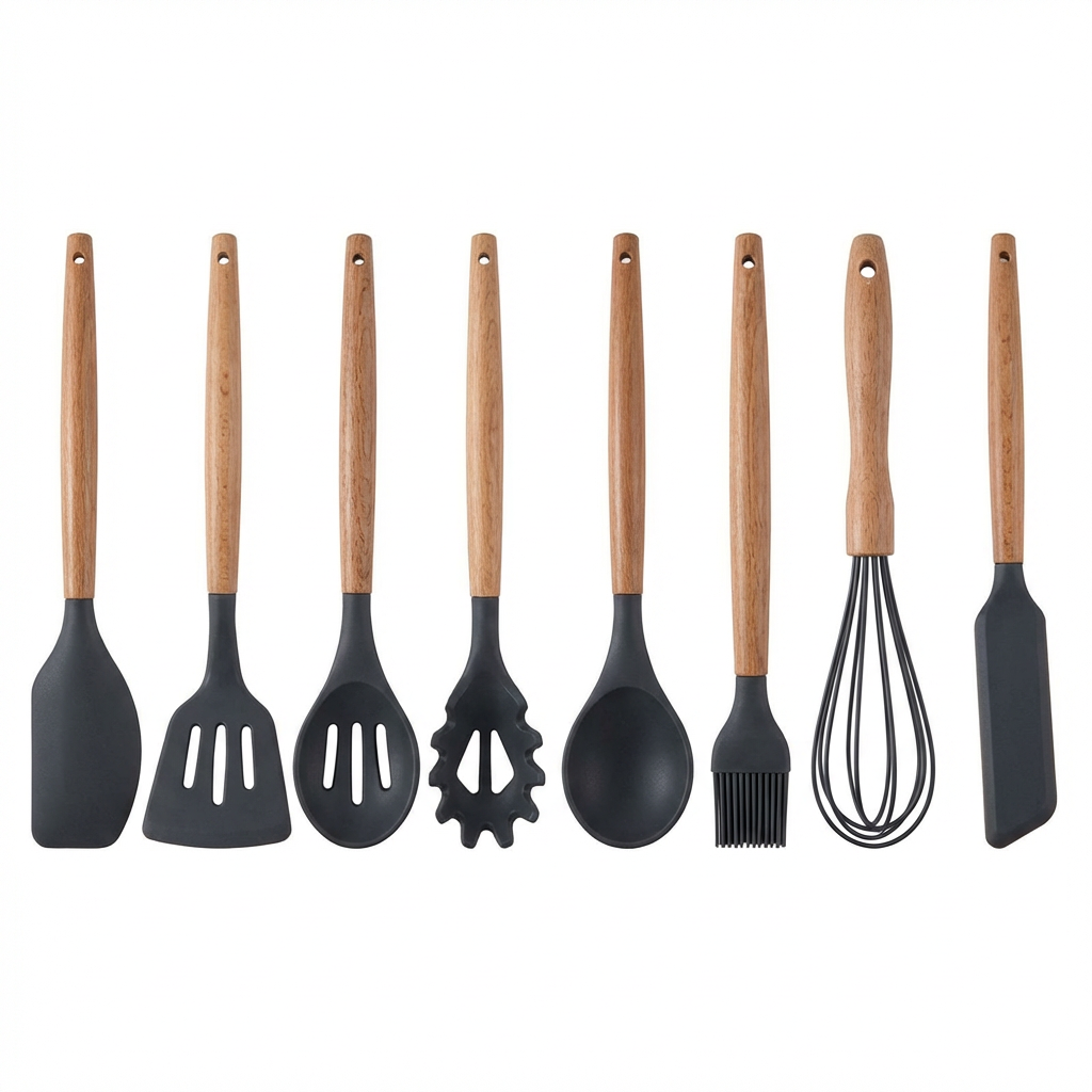 Conjunto Utensílios Cozinha 19 Peças Silicone Anti-aderente