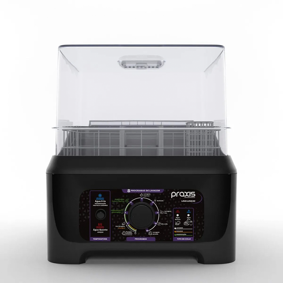 Lava-Louça Praxis Portátil LLP 3L 8 Programa de Lavagem 415W