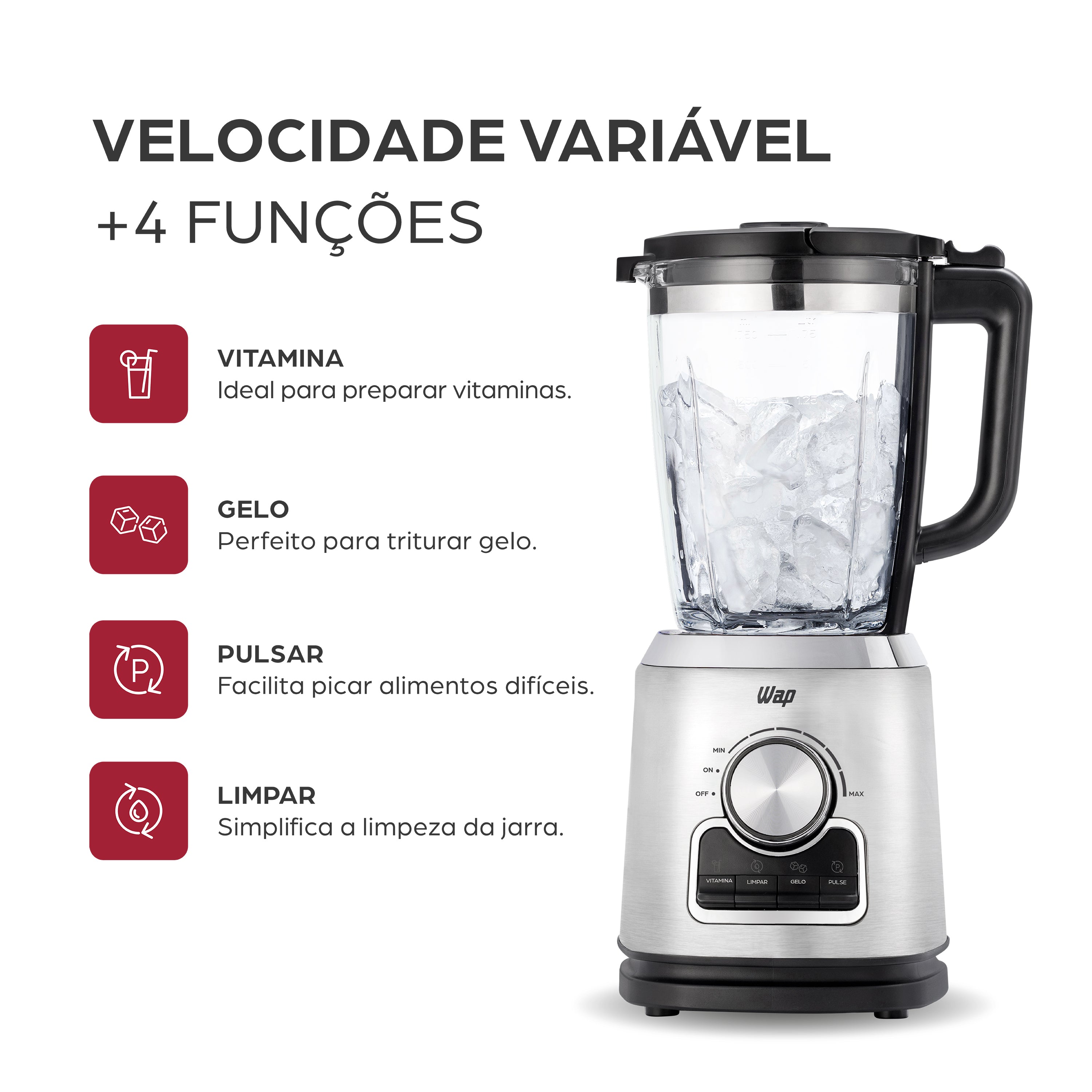 Liquidificador Wap FW010340 Prosdocimo WB2000 2L 900w