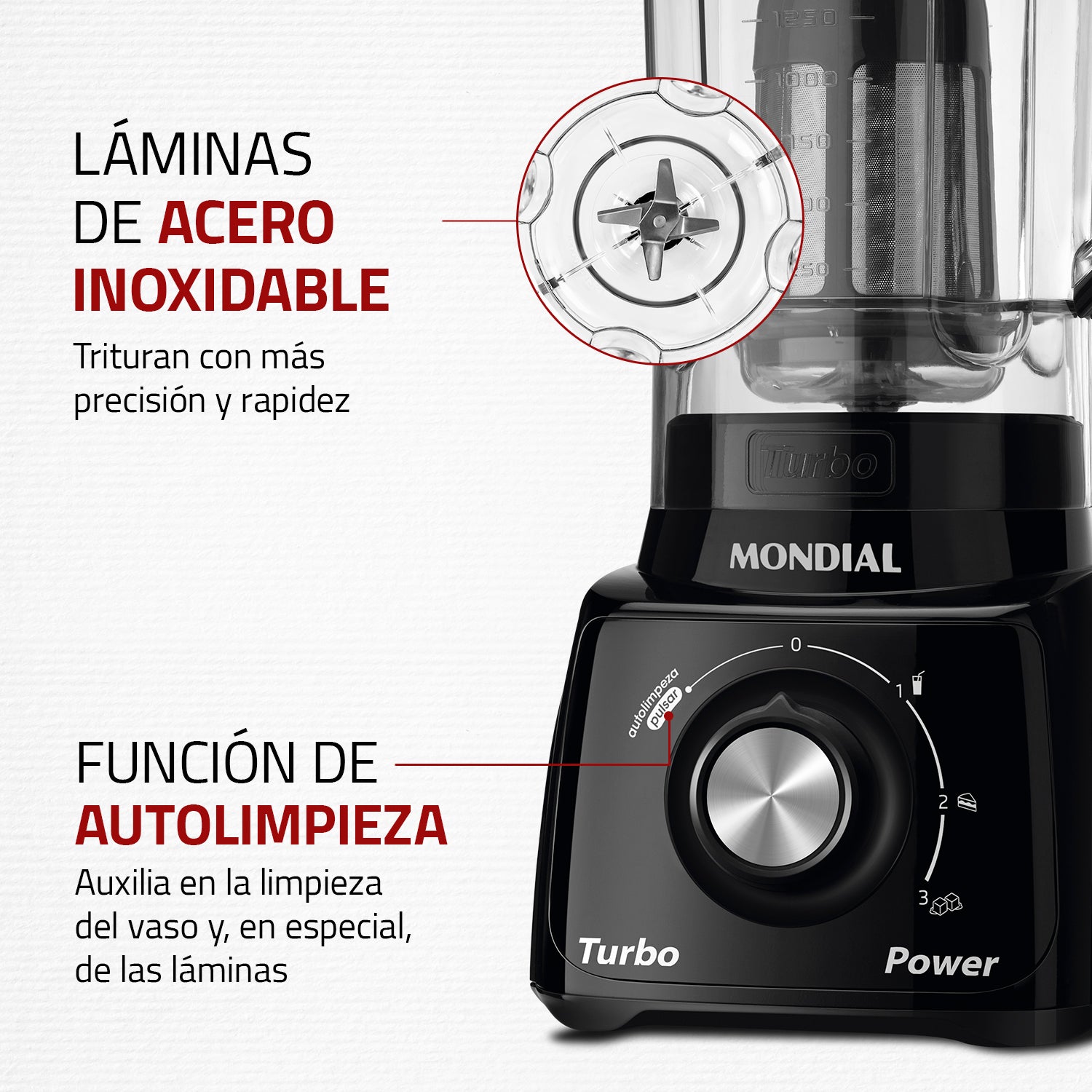 Liquidificador Mondial L-99 Turbo 3 Velocidades 500W