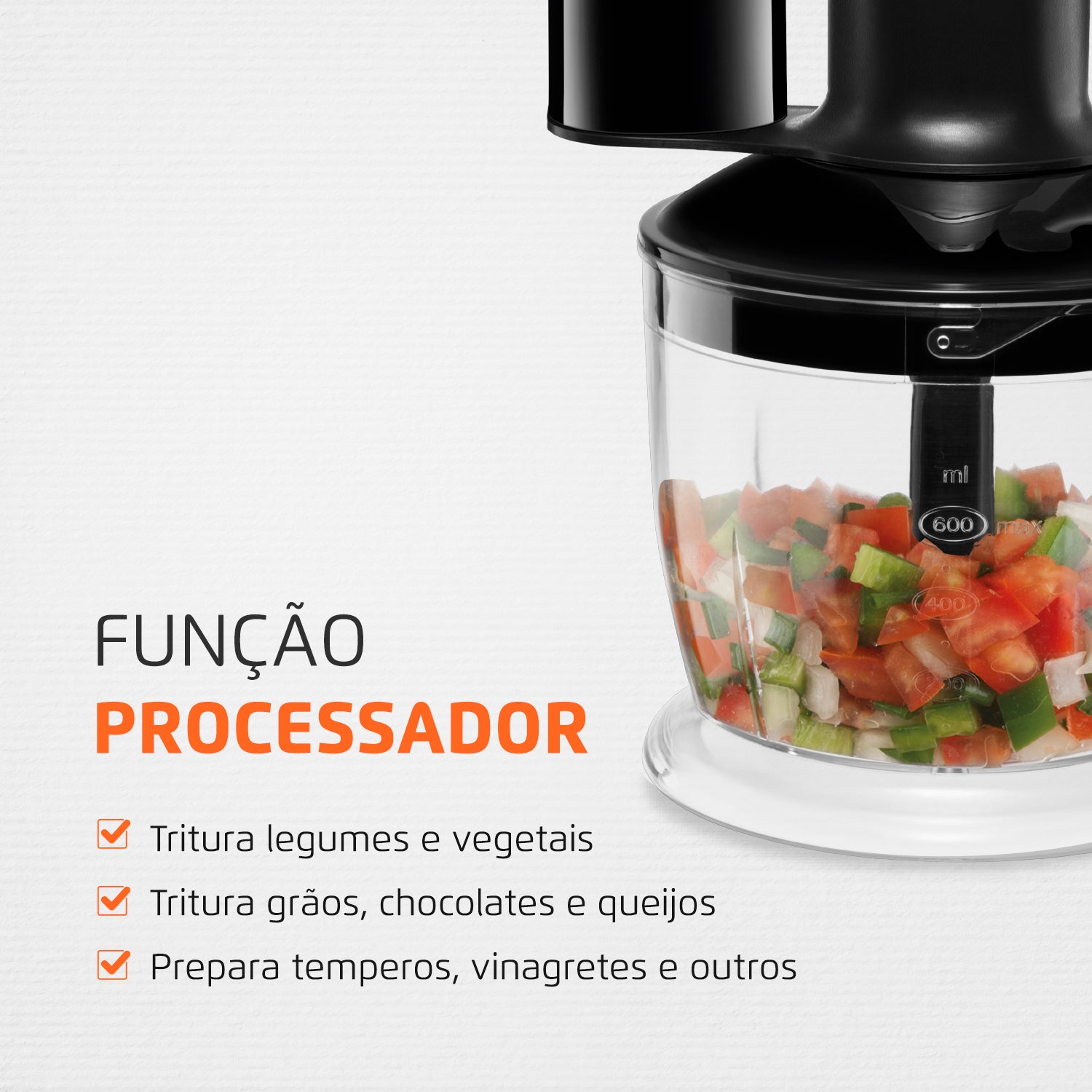 Mixer Turbo Mondial M-14 3 Em 1 Potencia 350w 60hz 110v