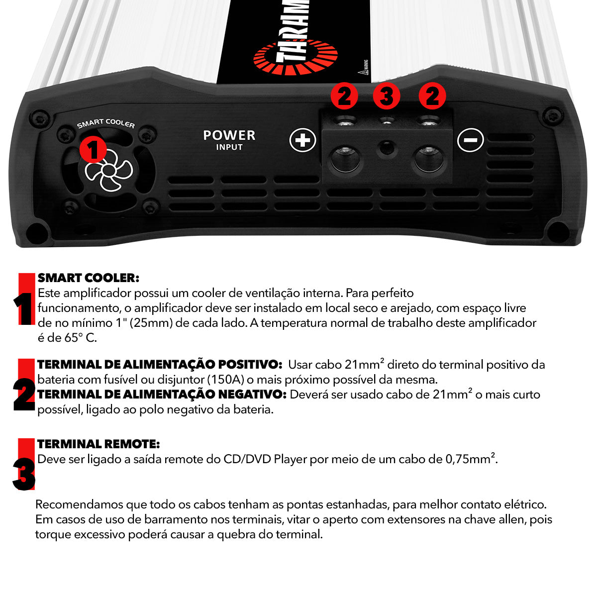 Módulo Amplificador Taramps MD 3000.1 4OHMs Classe D 3000W