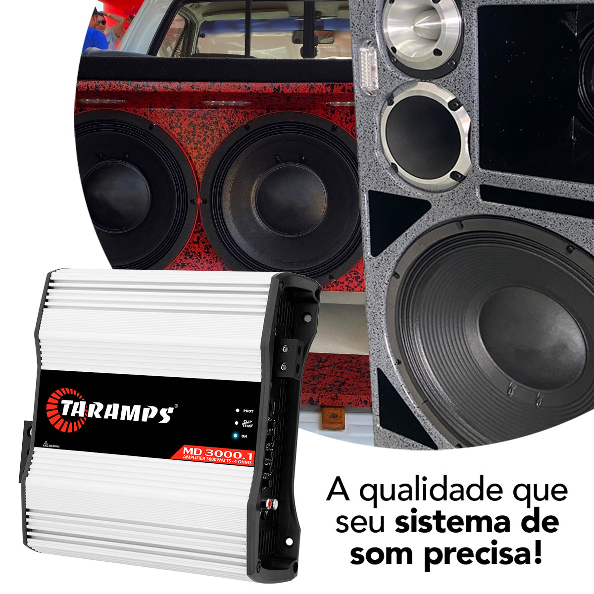 Módulo Amplificador Taramps MD 3000.1 4OHMs Classe D 3000W