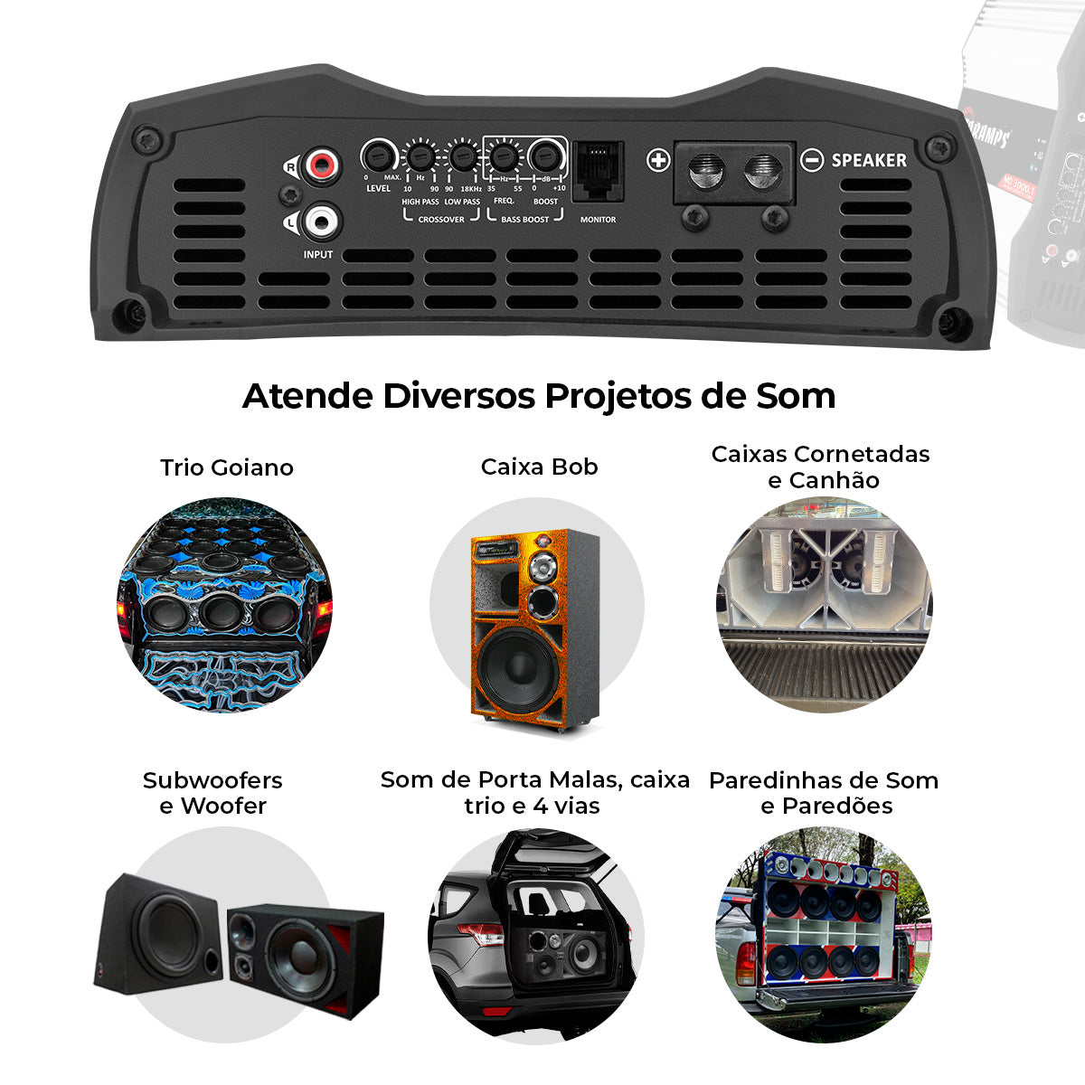 Módulo Amplificador Taramps MD 3000.1 4OHMs Classe D 3000W