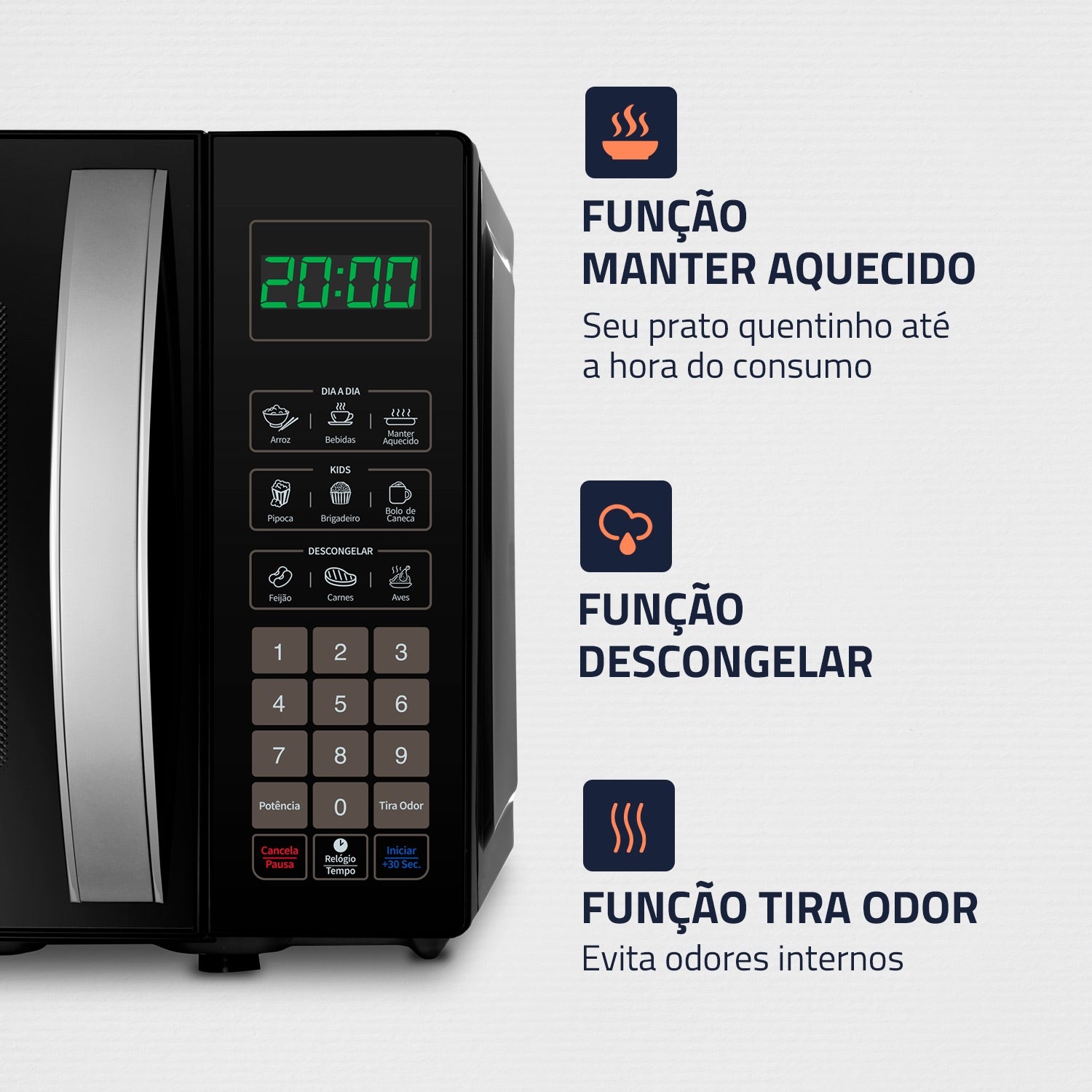 Micro-ondas Mondial Mo-01-21-b 21 Litros