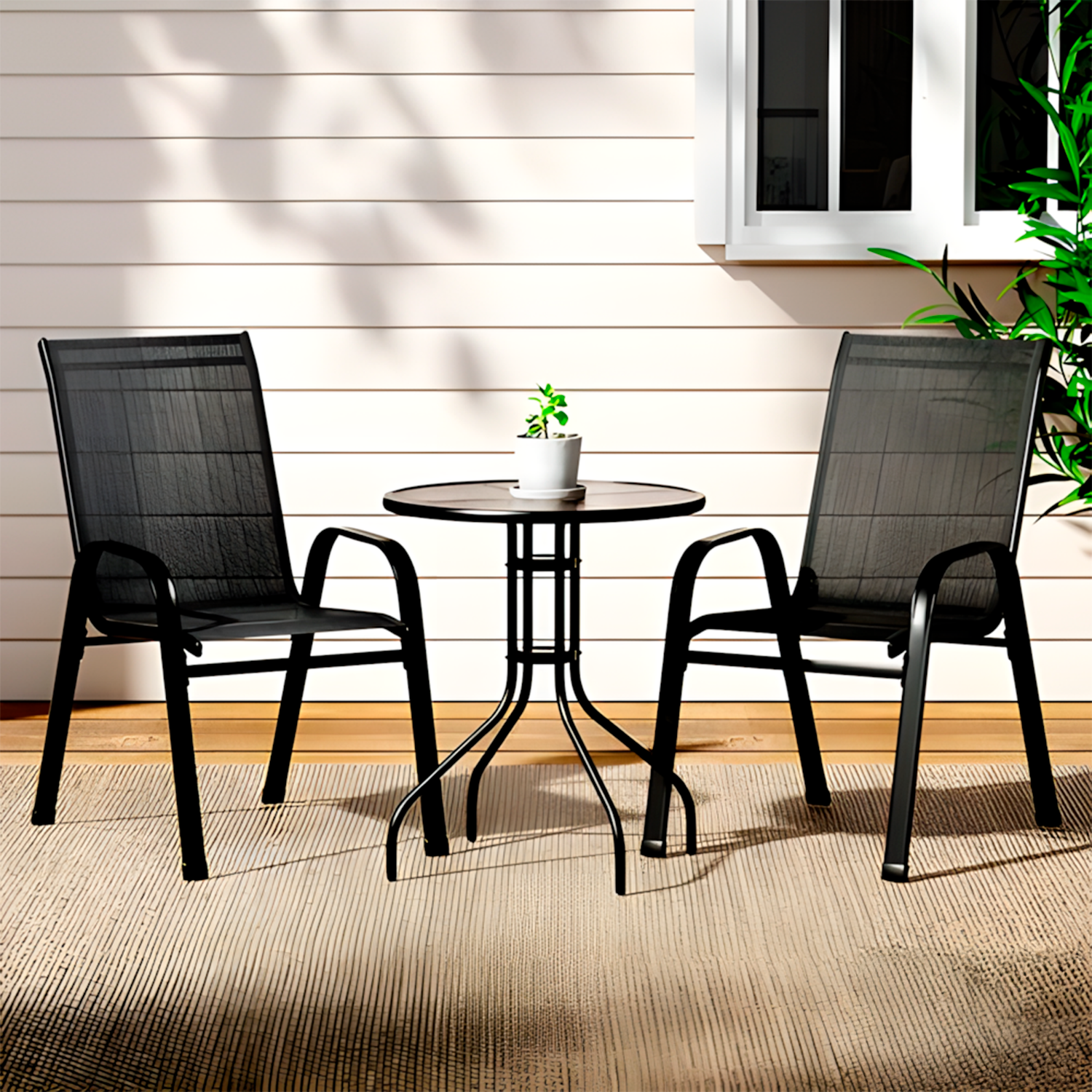Conjunto de Mesa com 2 Cadeiras Empoli EM-6021 para Jardim