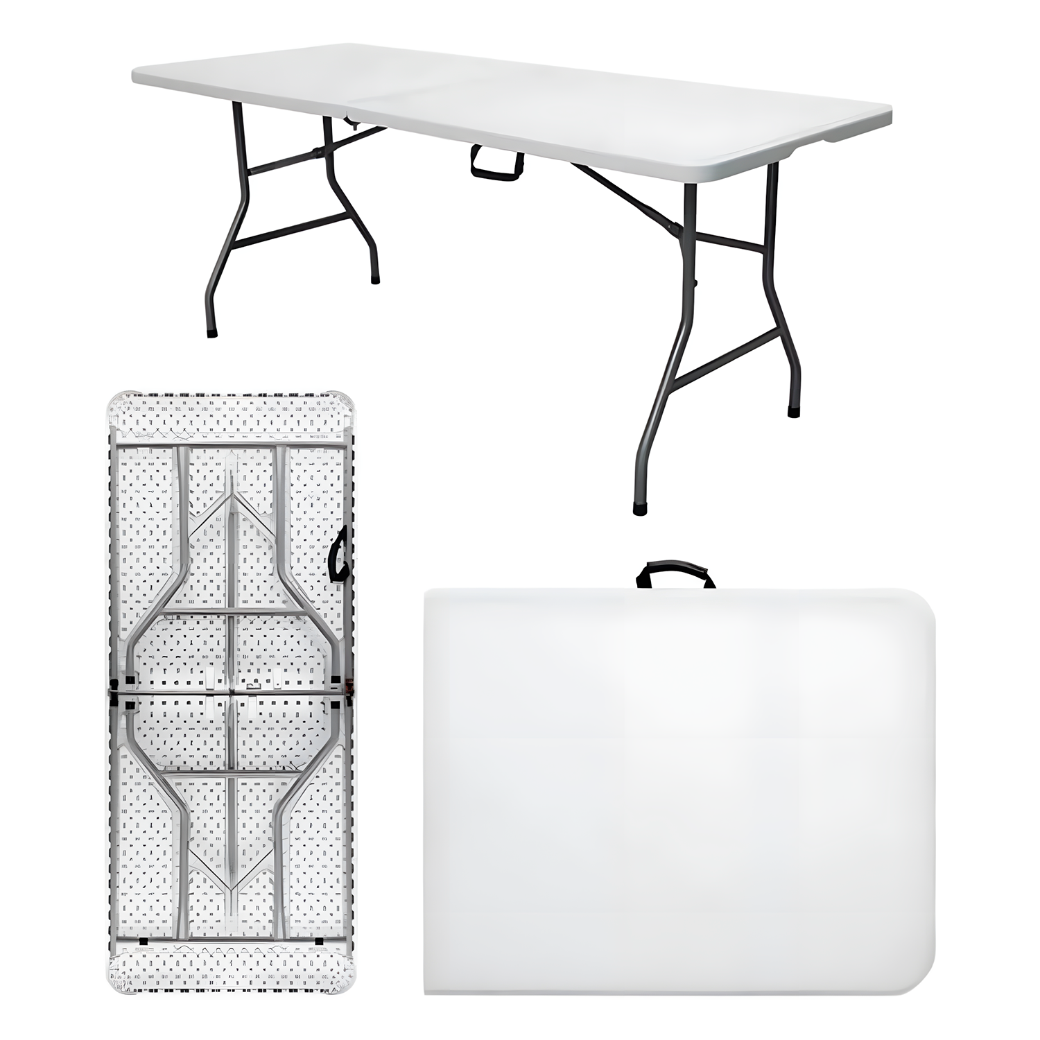 Mesa Retangular Dobrável Multiuso Portátil de Camping 180cm