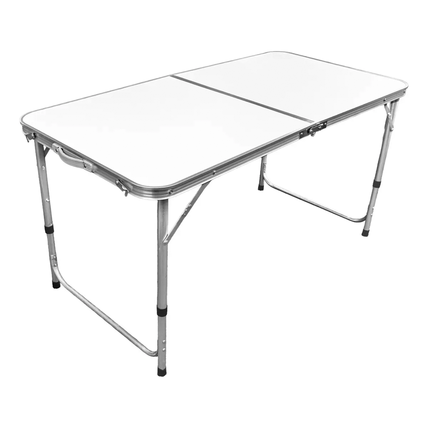 Mesa Retangular Dobrável Multiuso Metálico de Camping 120cm