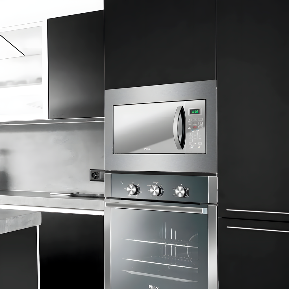 Micro-ondas Philco Pmb28eb 28l De Embutir Limpa Fácil  1400w