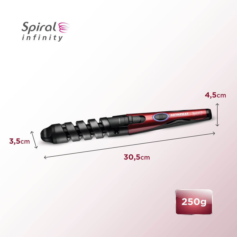 Modelador Cachos Espiral Mondial Em-05 Infinity Bivolt