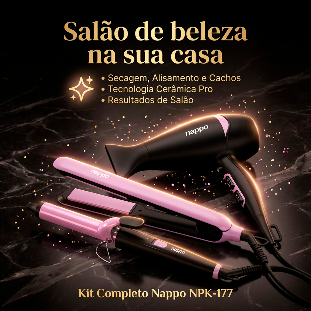 Secador Babyliss E Prancha Alisadora Nappo 3 Em 1 60hz 1500w