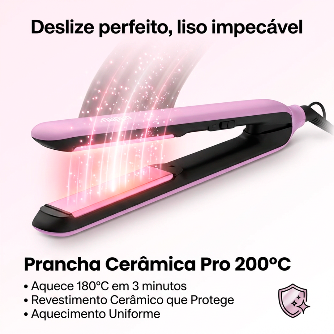 Secador Babyliss E Prancha Alisadora Nappo 3 Em 1 60hz 1500w