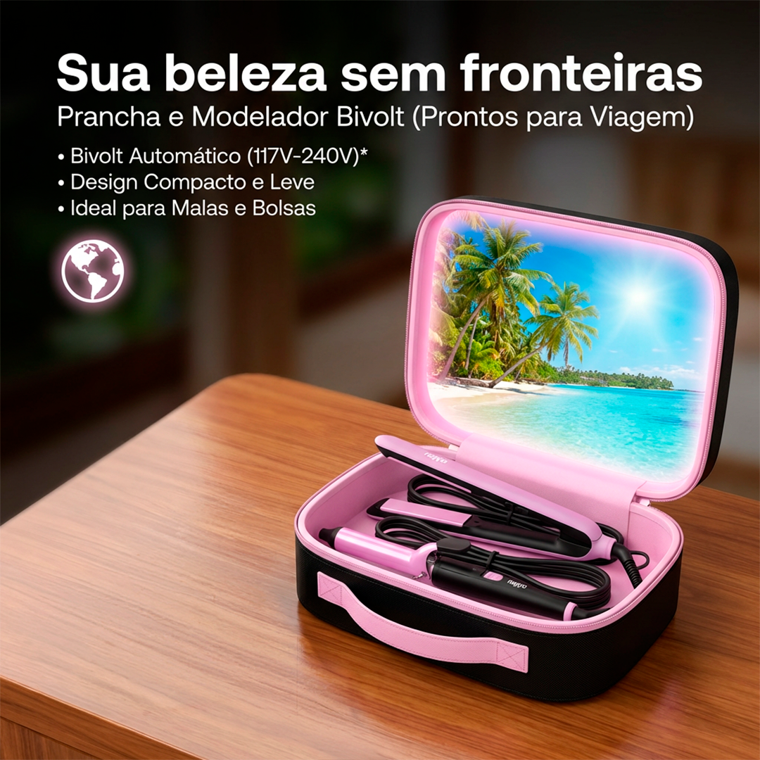 Secador Babyliss E Prancha Alisadora Nappo 3 Em 1 60hz 1500w
