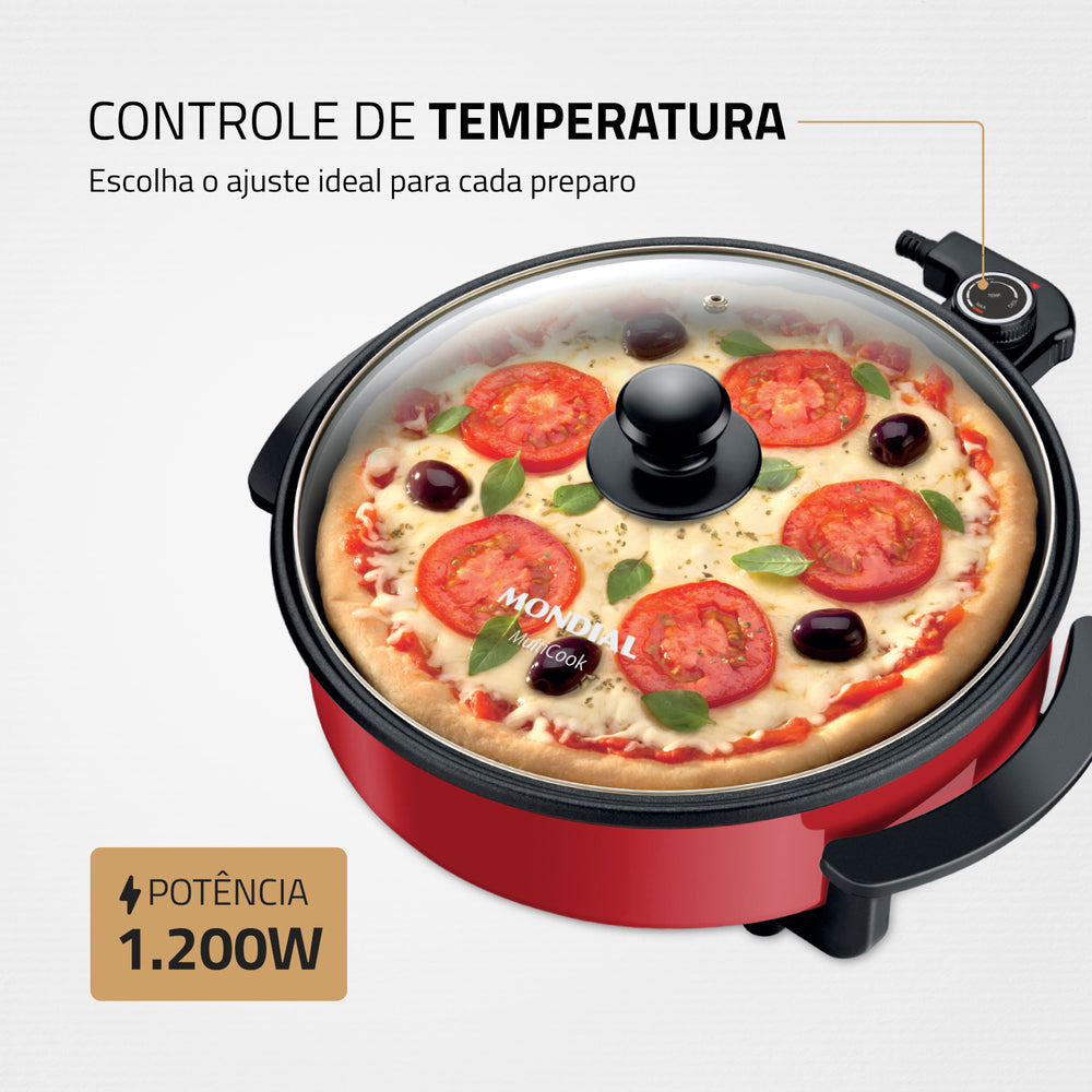 Panela Elétrica Grill Pe-28 Mondial 1200w 3 Litros Multicook