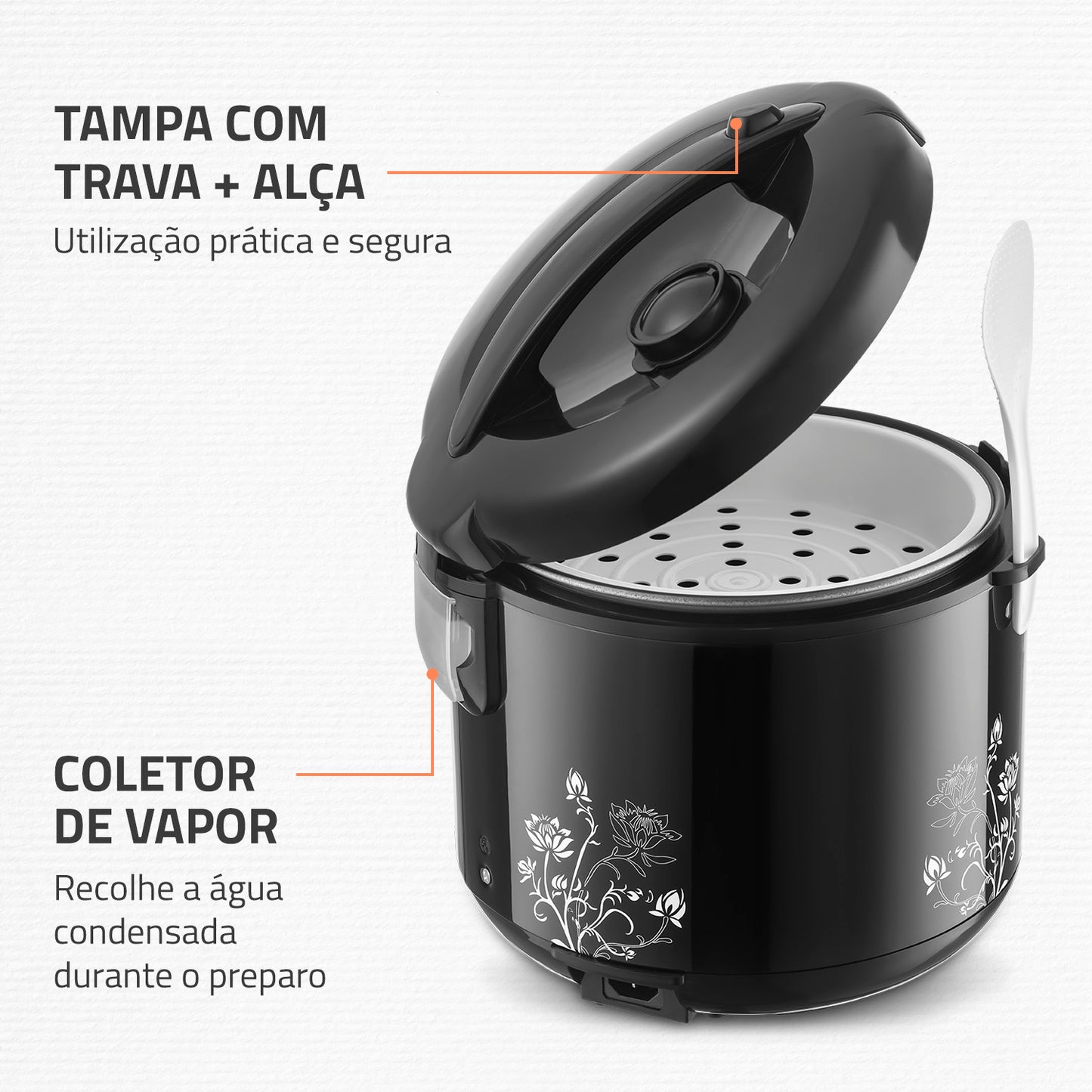 Panela Elétrica De Arroz Pe-44-10x Mondial 700w 10 Xícaras