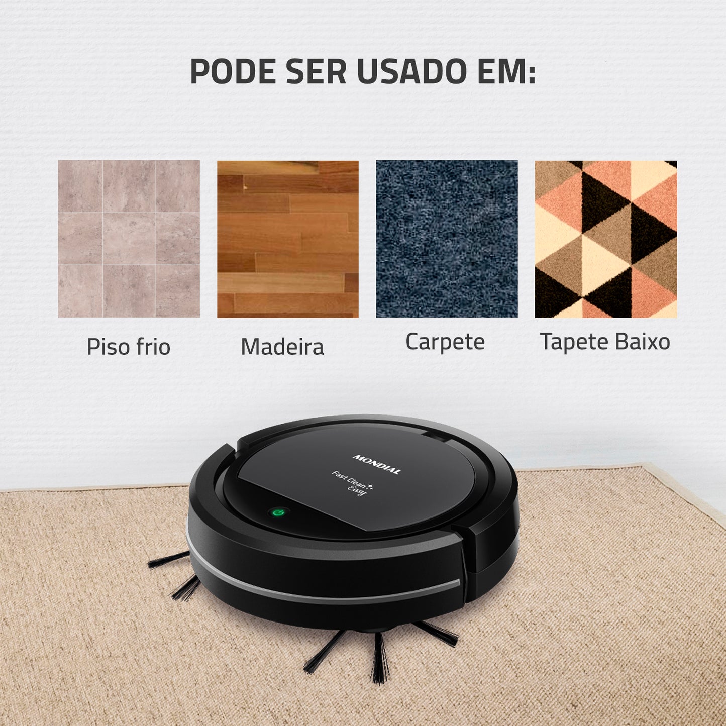 Aspirador Robô Fast Clean Mondial Rb08 Bivolt 30w