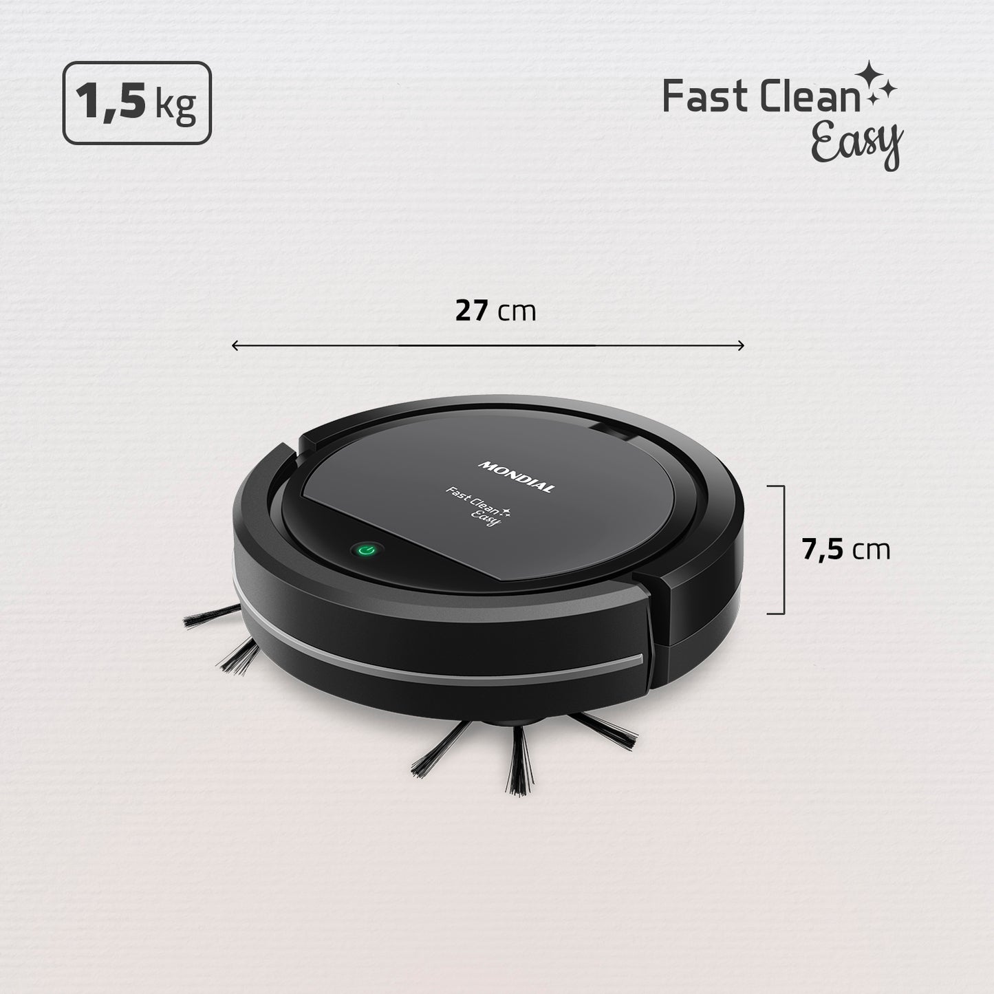 Aspirador Robô Fast Clean Mondial Rb08 Bivolt 30w