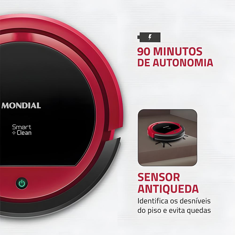 Aspirador De Pó Robô Smart Clean Mondial Rb-07 Bivolt 30w