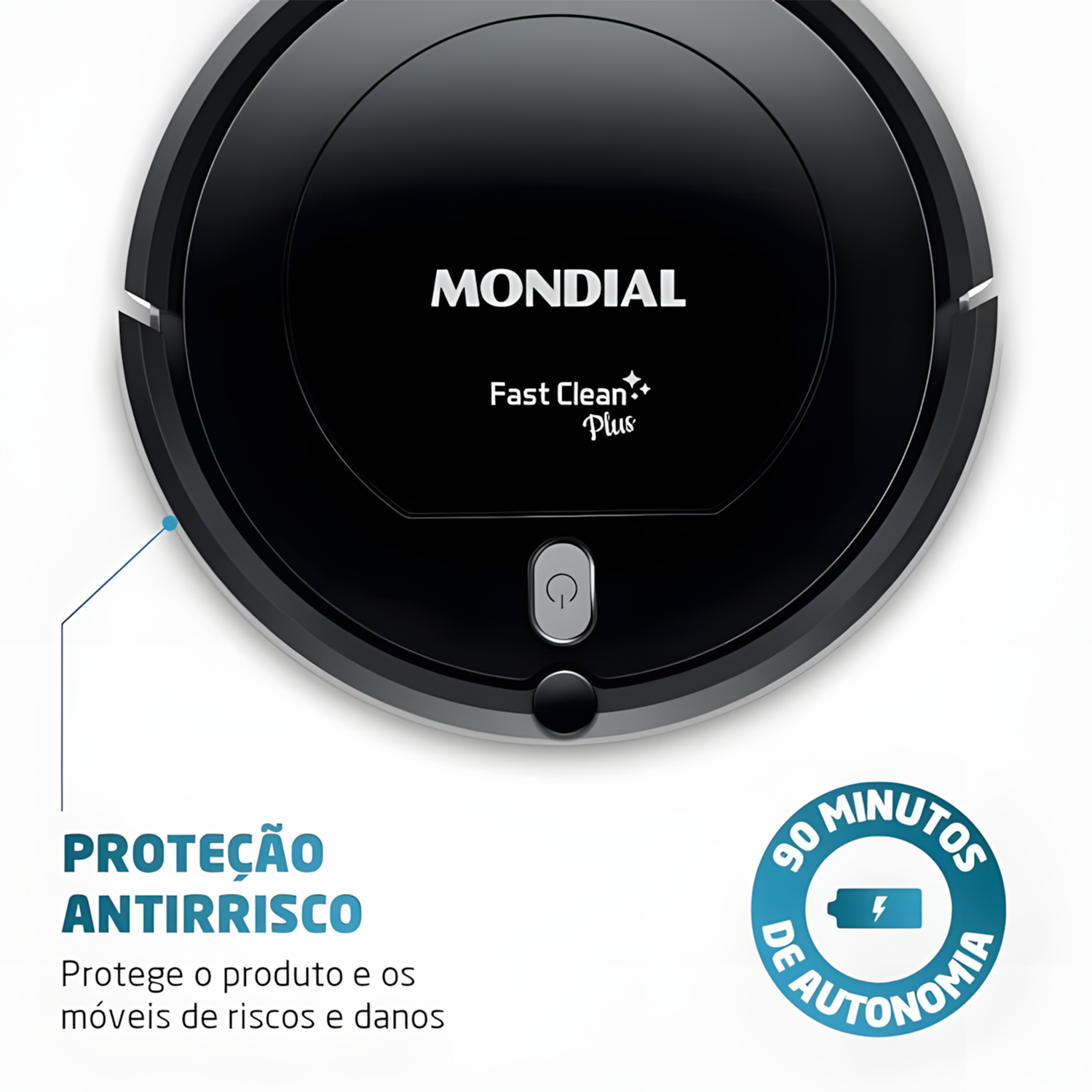 Aspirador De Po Robô Multi Clean Mondial Rb-03 Bivolt 30w