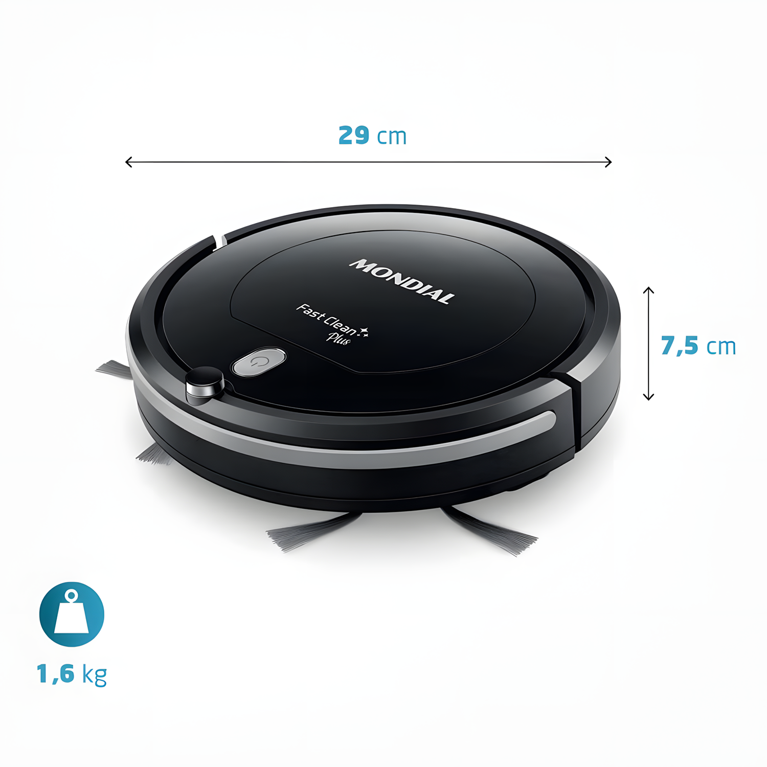 Aspirador De Po Robô Multi Clean Mondial Rb-03 Bivolt 30w