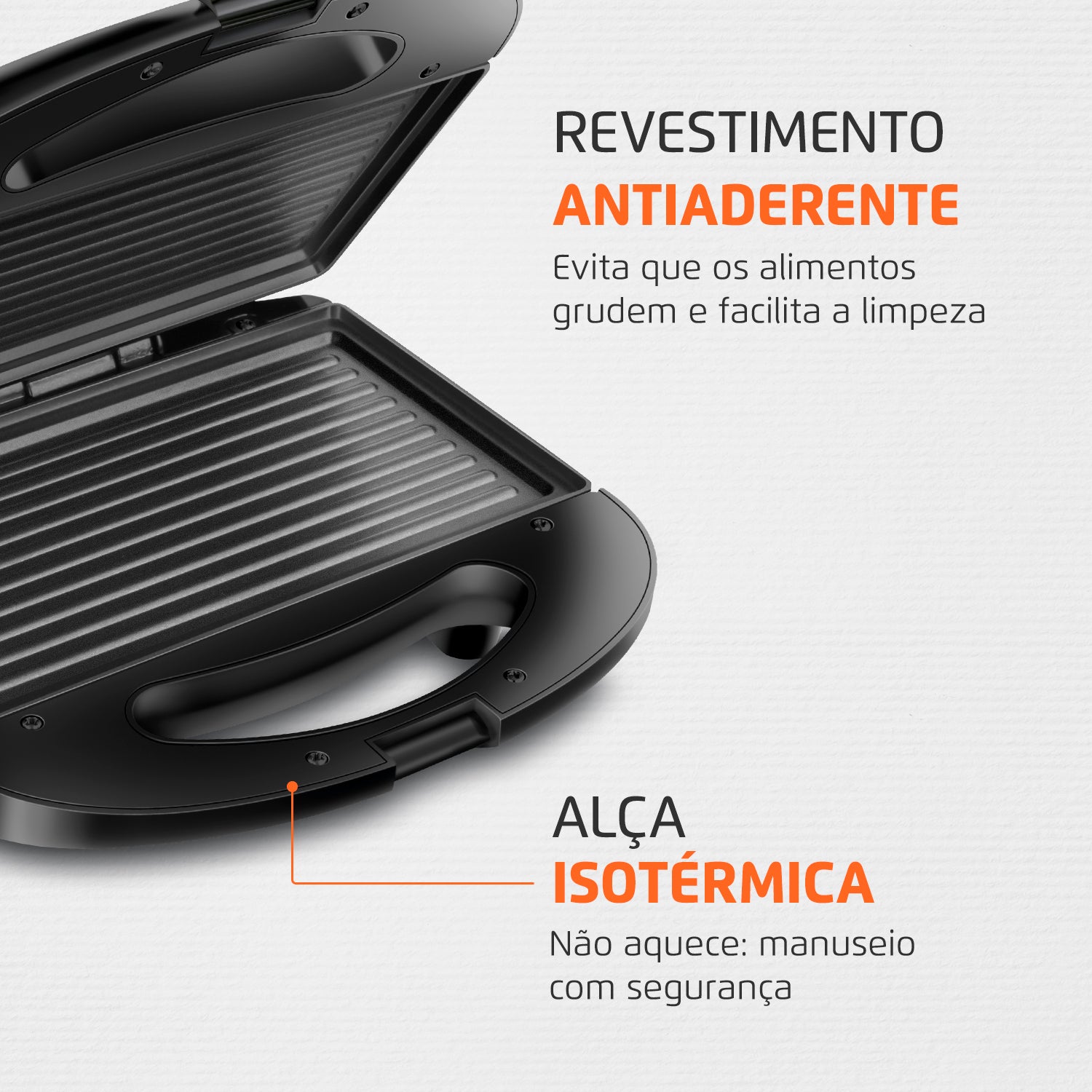 Sanduicheira Master Grill Mondial Inox S-20 Potência de 750W