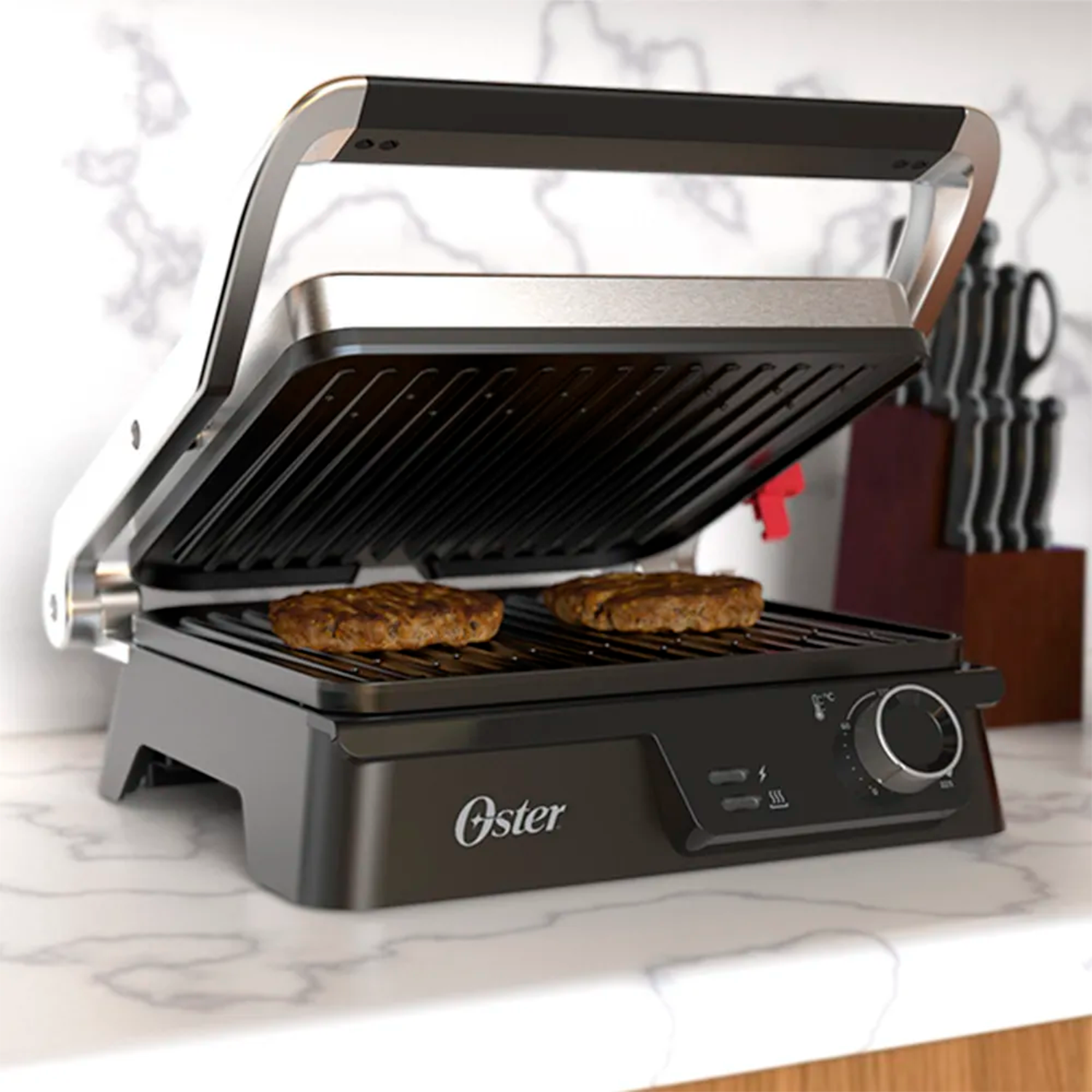 Grill Eletrico Multiuso Inox Oster 2 Em 1 Ogrl610 1200w