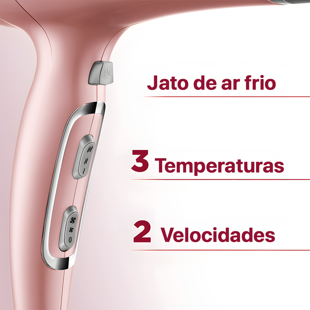 Secador de Cabelo Mondial Golden Rose SC-32-BI 22000W Bivolt