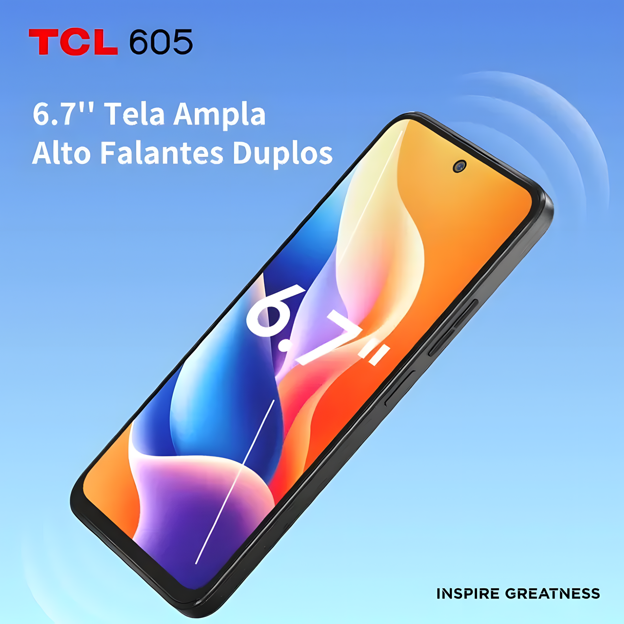 Smartphone TCL 605 T517D 4G 4GB Ram 128GB  Camera Dupla Tela 6.7