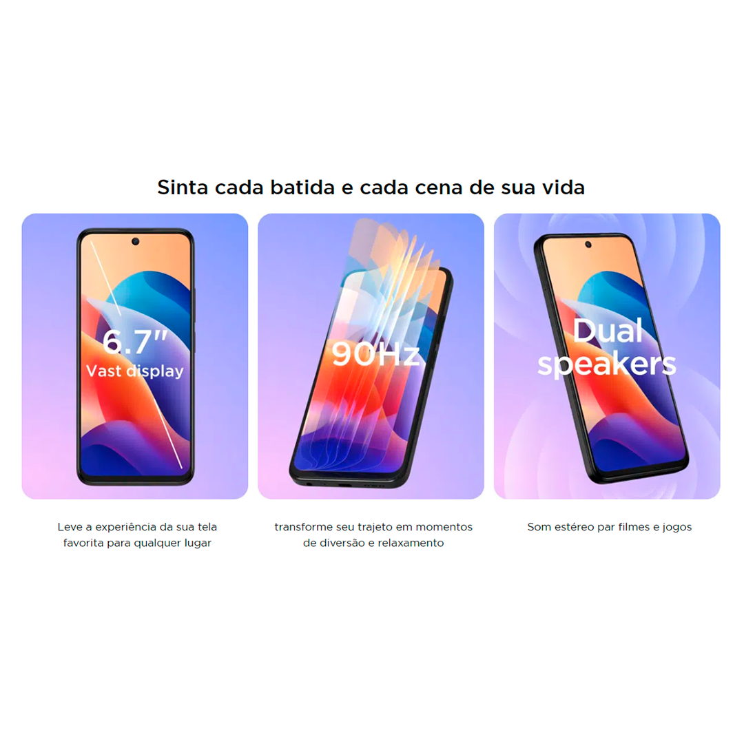 Smartphone TCL 60SE T626K 4G Octacore 8GB Ram 512GB Tela 6.8