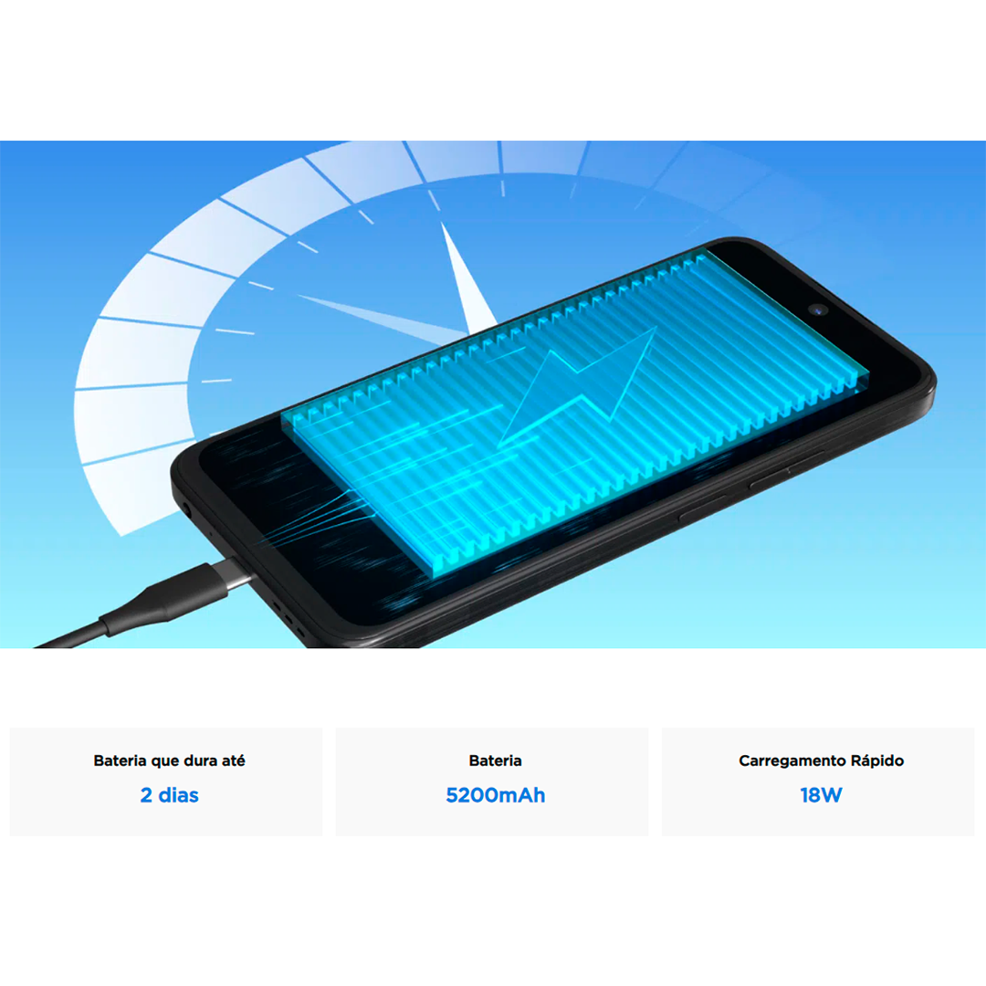 Smartphone TCL 605 T517J 4G Octacore 4GB Ram 256GB Tela 6.7