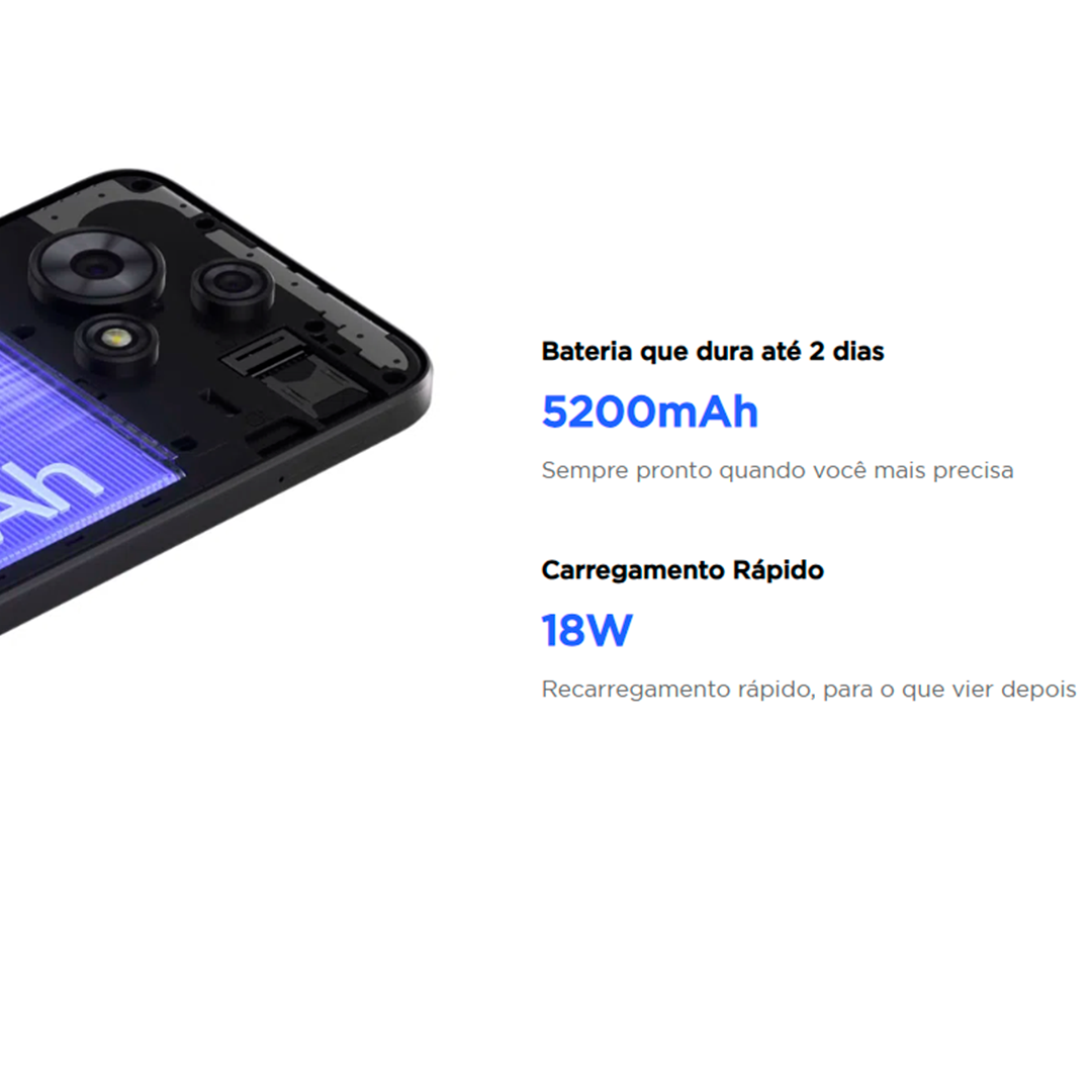 Smartphone TCL 60SE T626K 4G Octacore 8GB Ram 512GB Tela 6.8