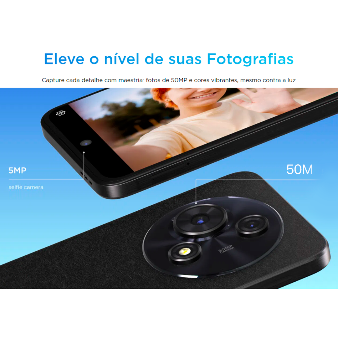 Smartphone TCL 605 T517J 4G Octacore 4GB Ram 256GB Tela 6.7