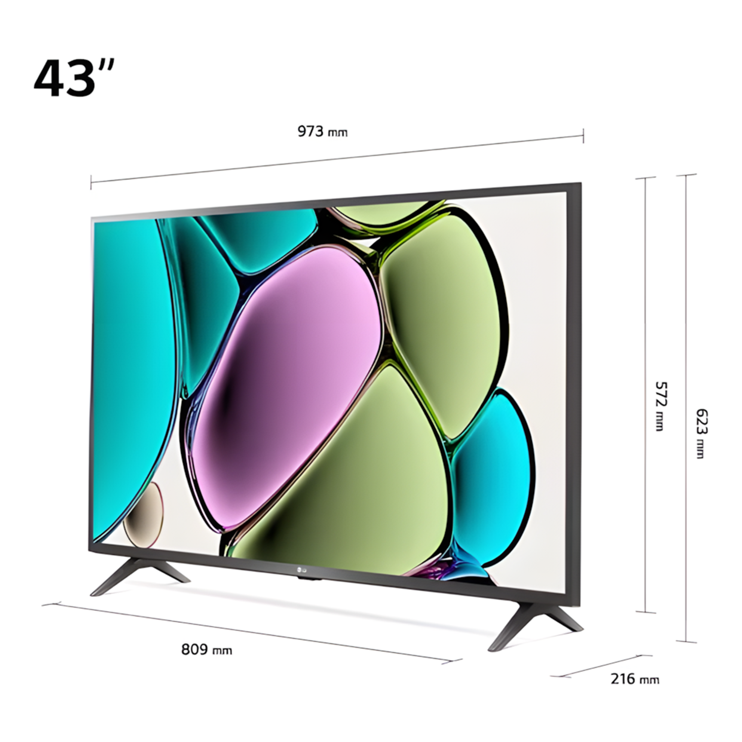 Smart Tv 43 LG Full Hd 43lr67 Thinq Ai Wifi Bluetooth Hdr