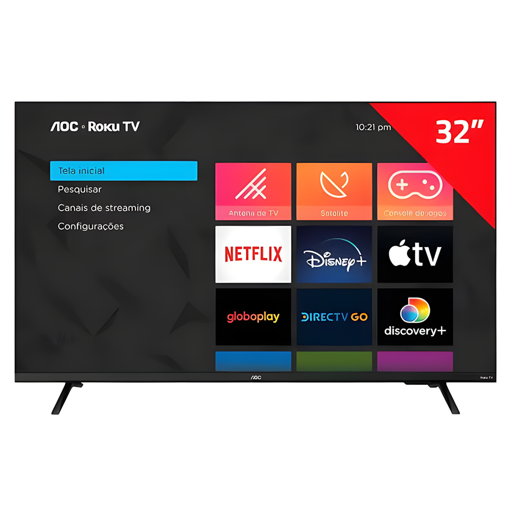 Smart Tv Dled Hd 32 Polegadas Aoc Sistema Roku Tv Wi-fi