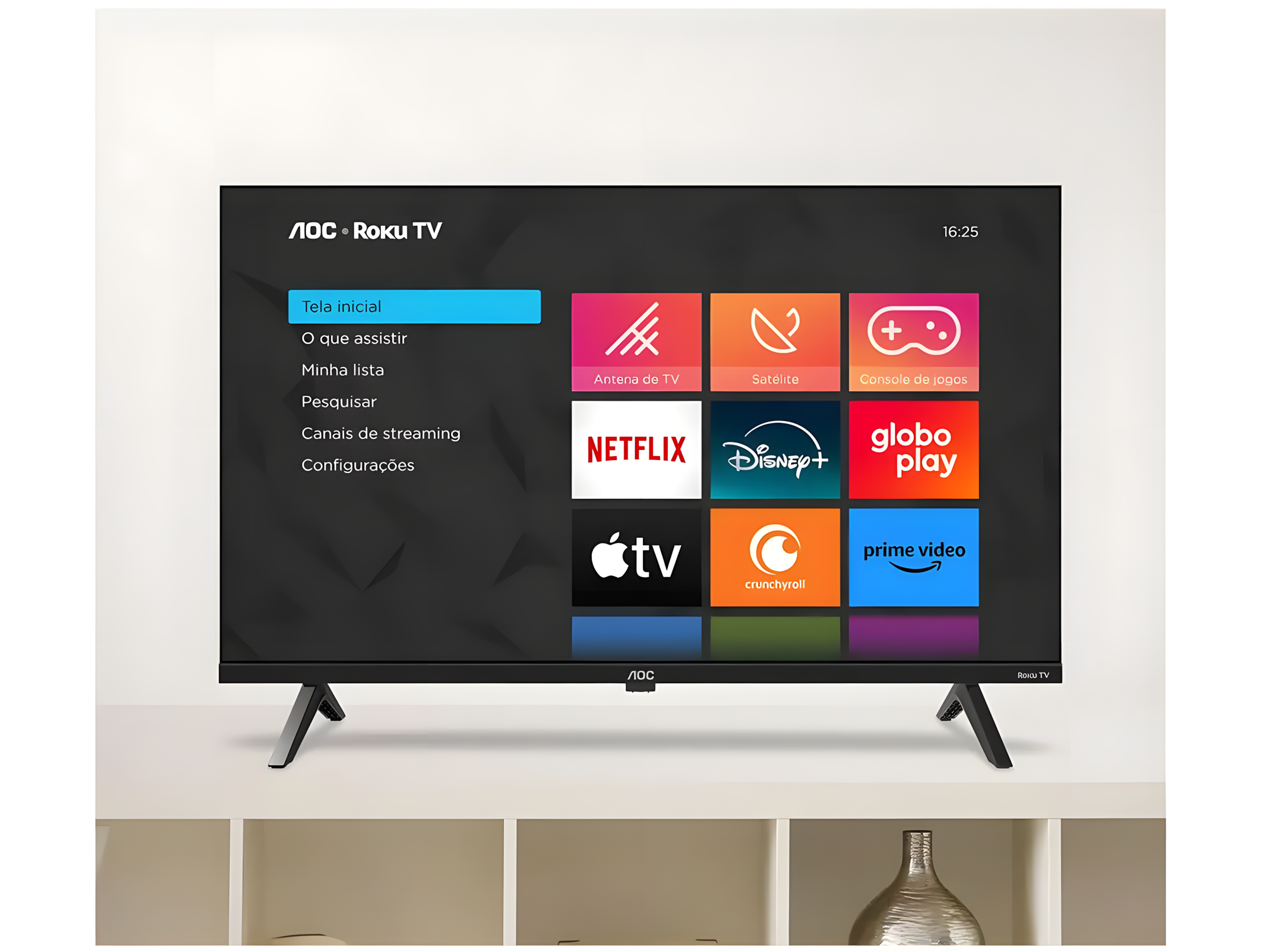 Smart Tv Dled Hd 32 Polegadas Aoc Sistema Roku Tv Wi-fi