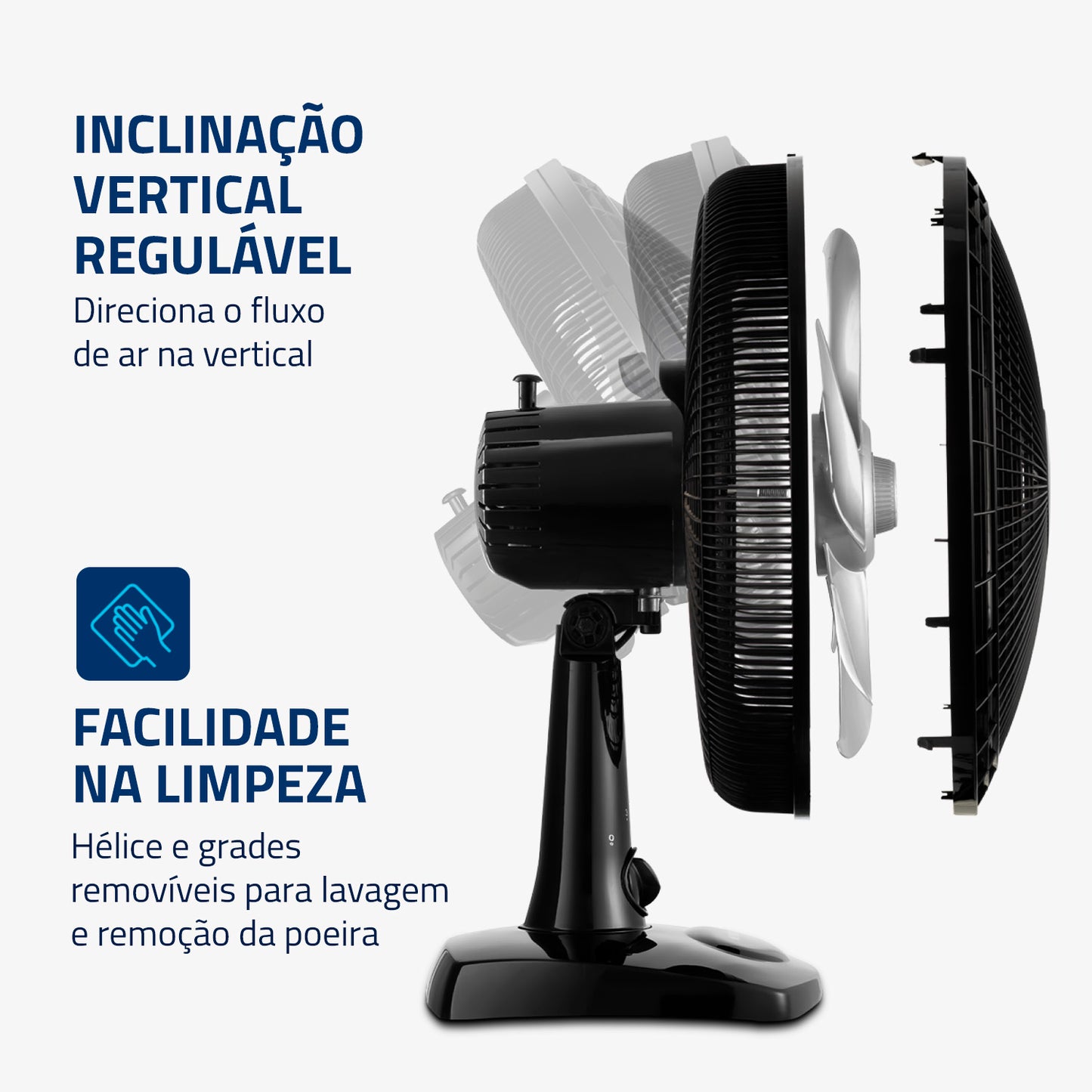 Ventilador Mondial 30cm Super Power Vsp-30-B 60W 3 Velocidades