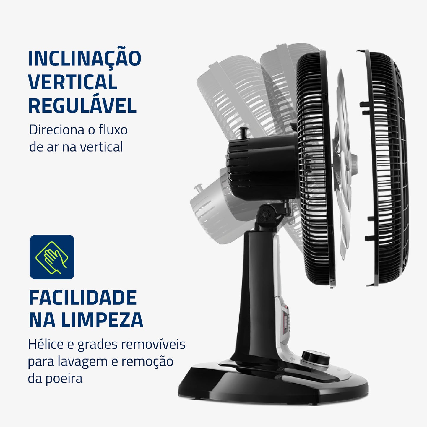 Ventilador Mondial Vtx-40-8p-rp Turbo Preto 8 Pás 40 cm 110v