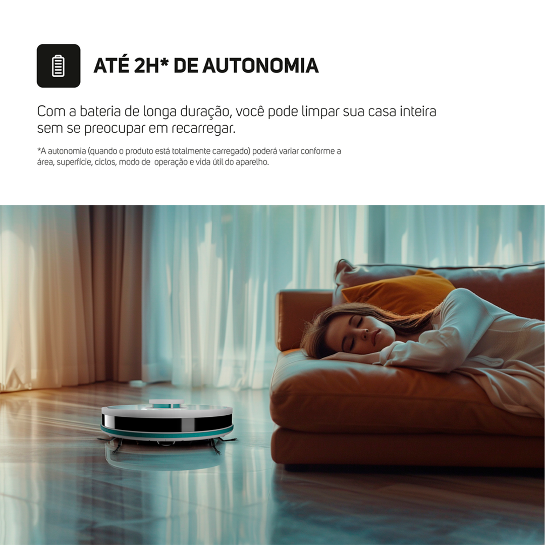 Aspirador Pó Robot WAP W4000 Base Autolimpante Laser Mop 48W