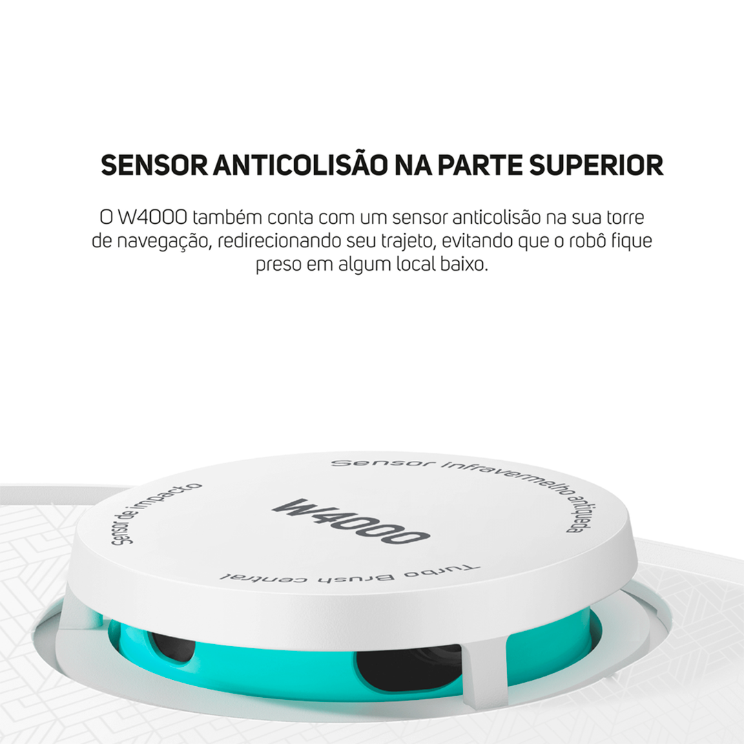 Aspirador Pó Robot WAP W4000 Base Autolimpante Laser Mop 48W