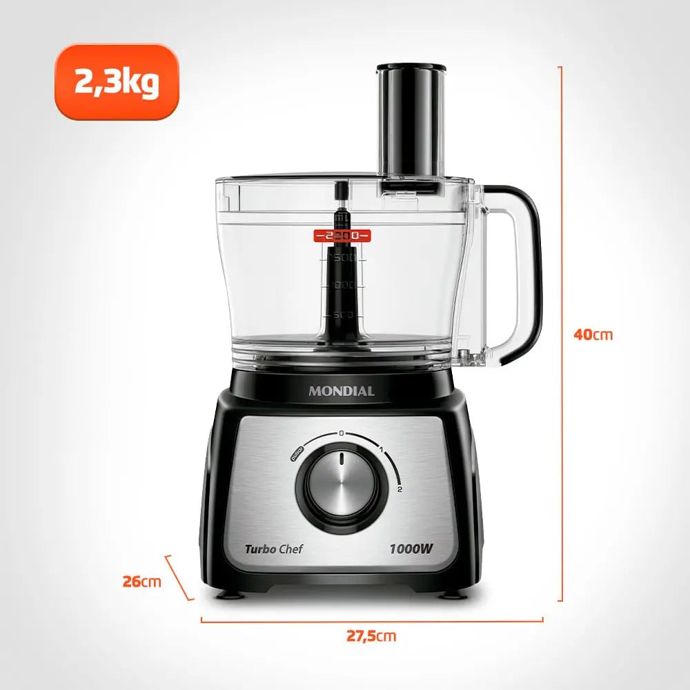 Multiprocessador 5 Em 1 Mondial Turbochef Potência 1000w Loi