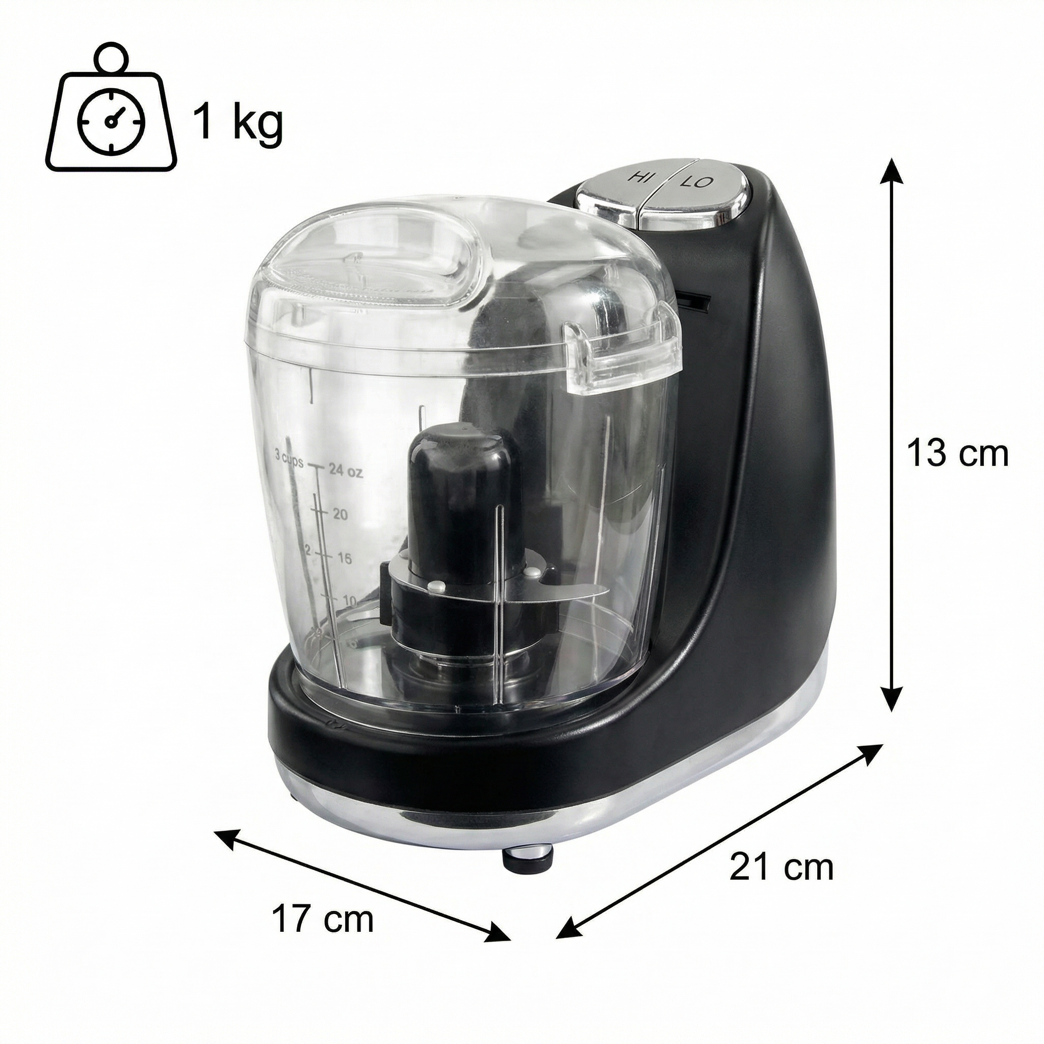 Mini Processador Oster 3320 Chrome Compacto 125W