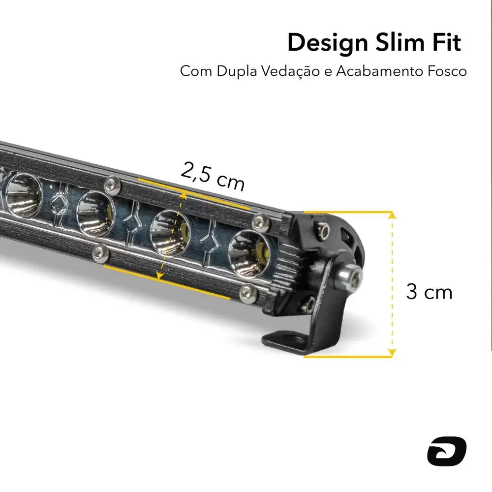 Mini Barra de Led Slim Tarponn TP-6034 Foco Aberto 6000k 18w