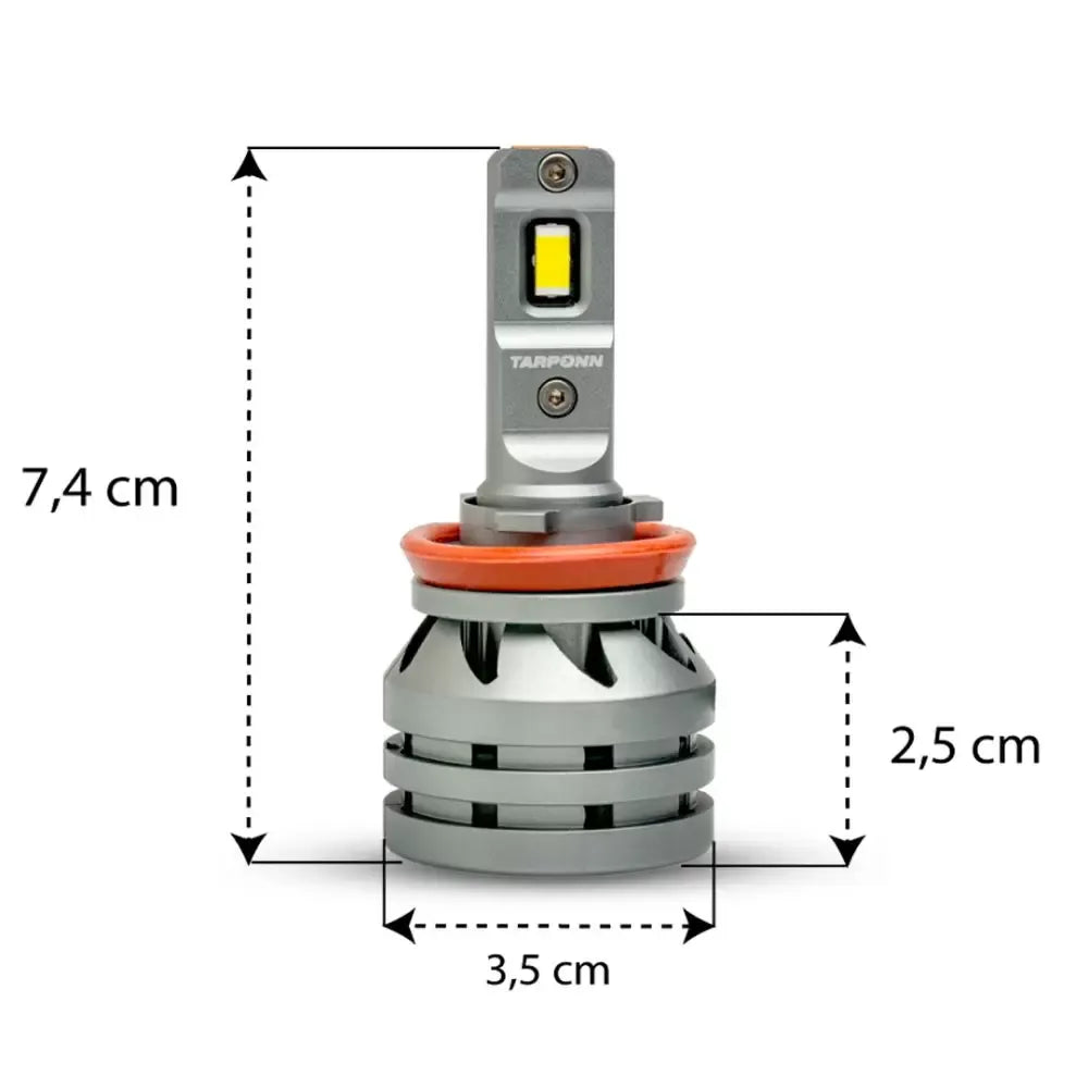 Kit Lâmpadas Led Tamponn TP-6417 TX5 Pro H8/H9/H11/H16-A 50w