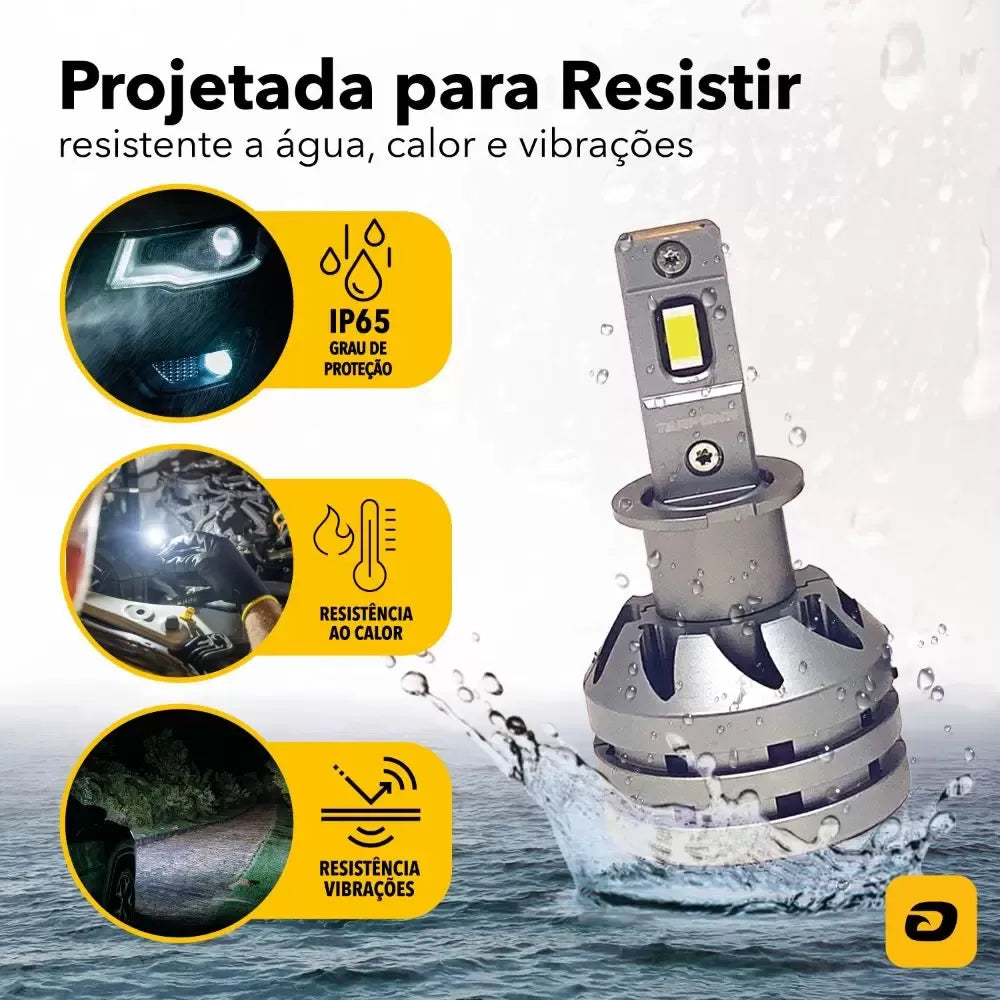 Kit Lâmpadas Led Tarponn TP-6411 TX5 Pro H3 Lumens 4000k 50w