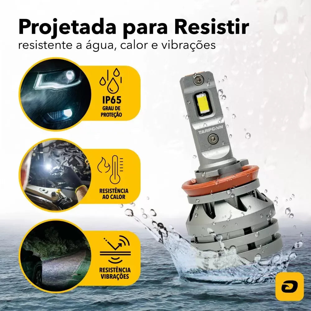 Kit Lâmpadas Led Tamponn TP-6417 TX5 Pro H8/H9/H11/H16-A 50w