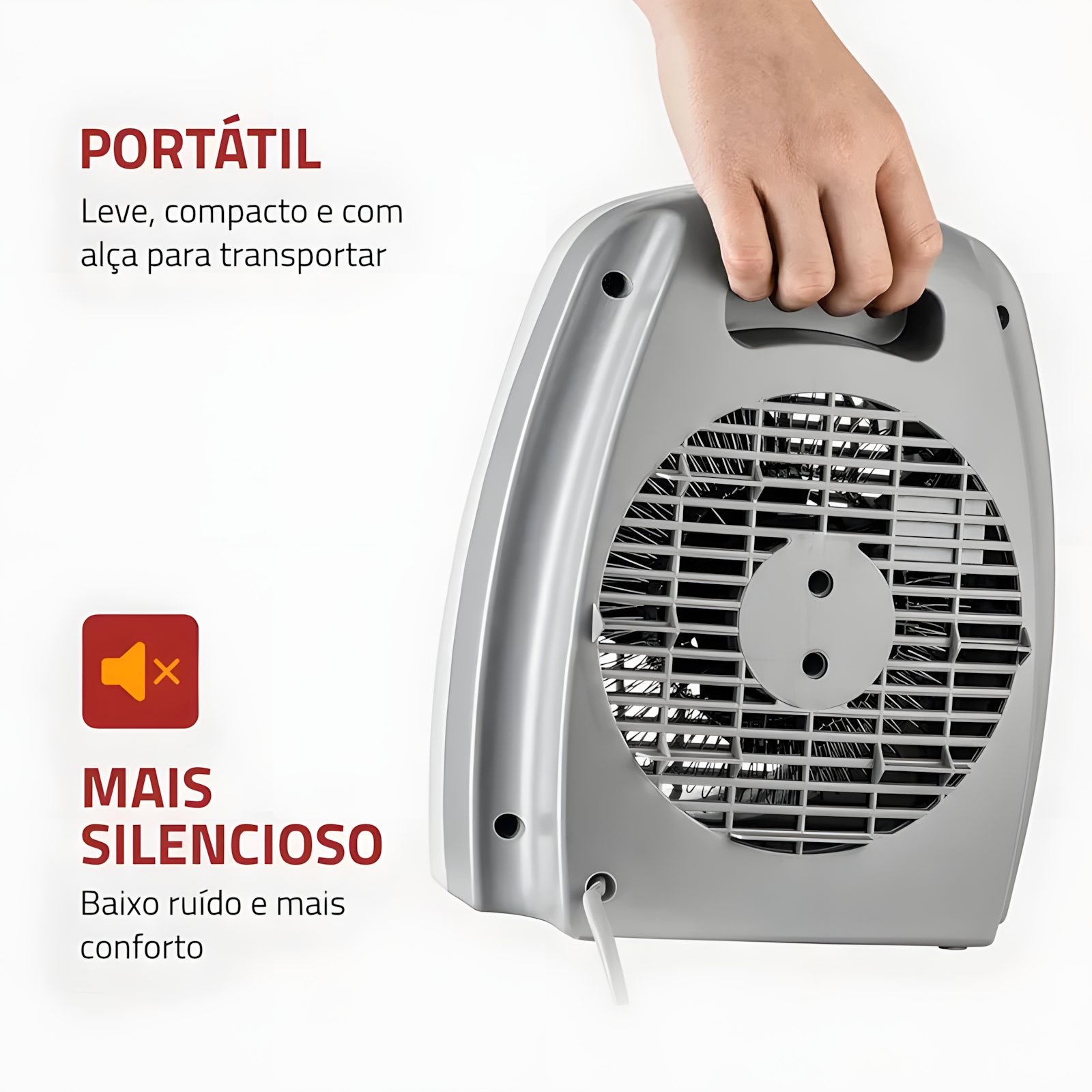 Aquecedor a Ar Eléctrico Mondial A-08 3 em 1 1500W