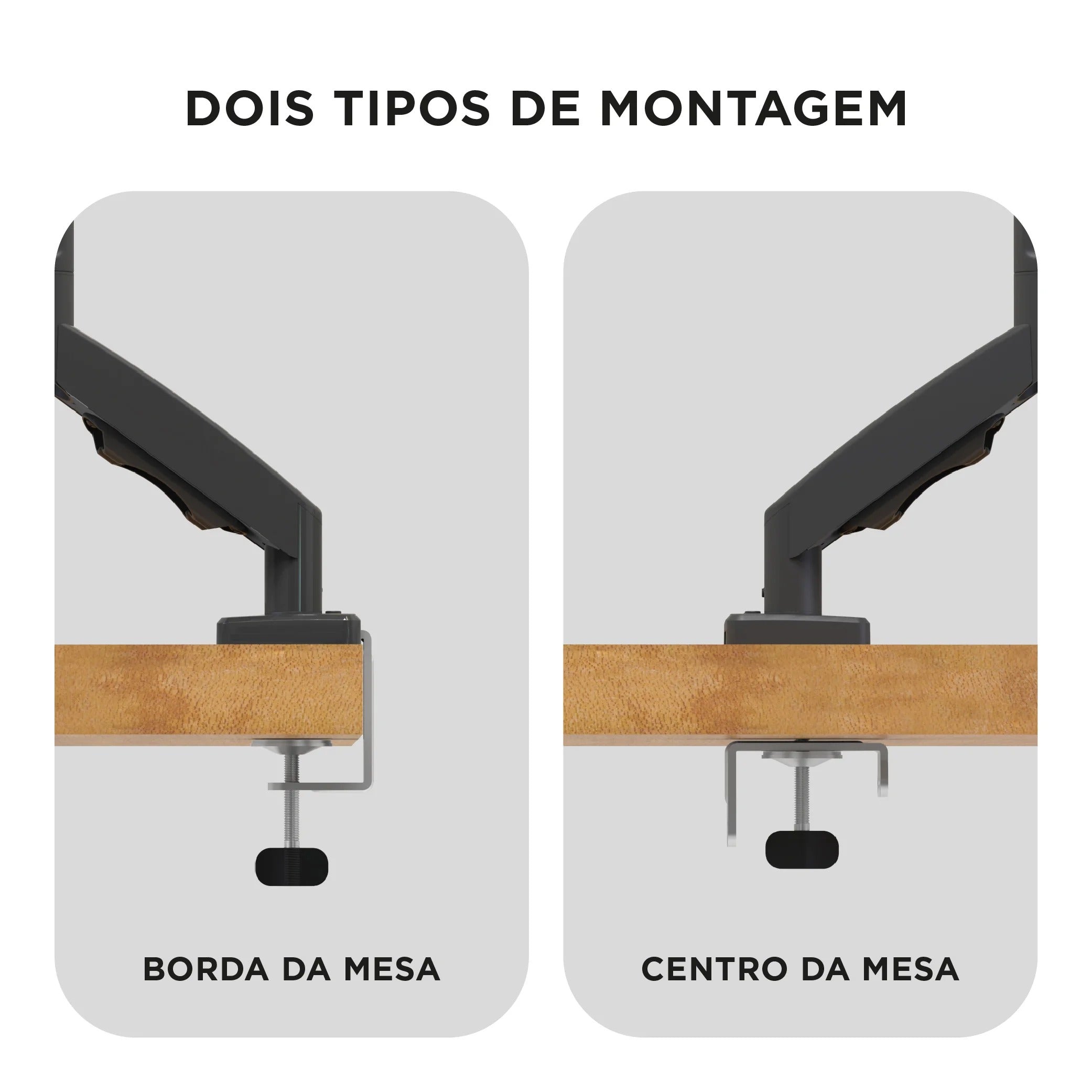 Suporte Articulado de Mesa ELG F80N Pistão a Gás 17” á 35”