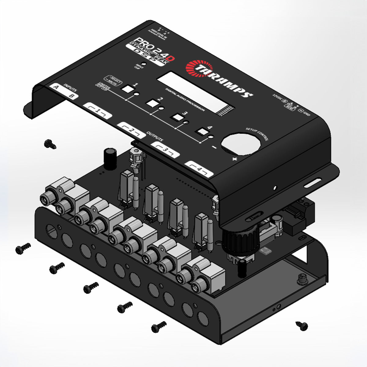 Processador de Áudio Taramps PRO 2.4D 4 Canais de Saida