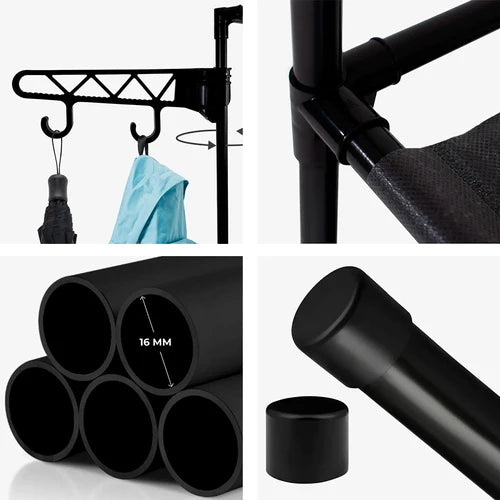 Guarda Roupa Aberto Decoteam DME-042 com Cabideiro e Ganchos